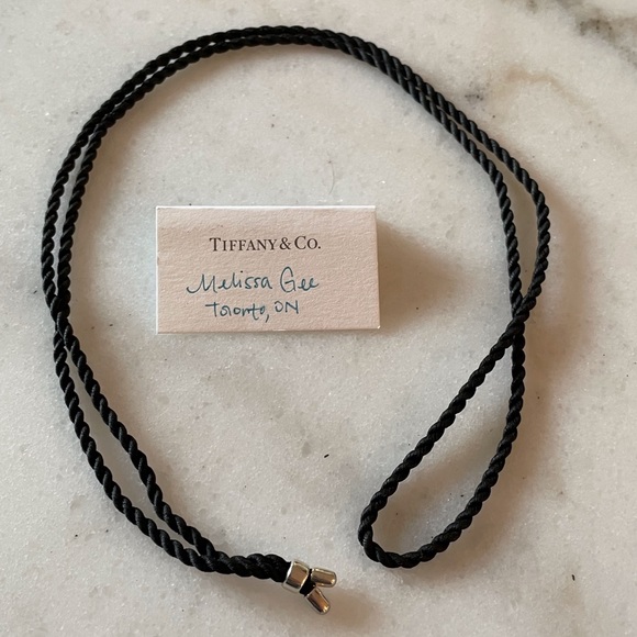 Tiffany & Co. Jewelry - Tiffany 30” Adjustable Silk Cord Necklace with Silver Tips